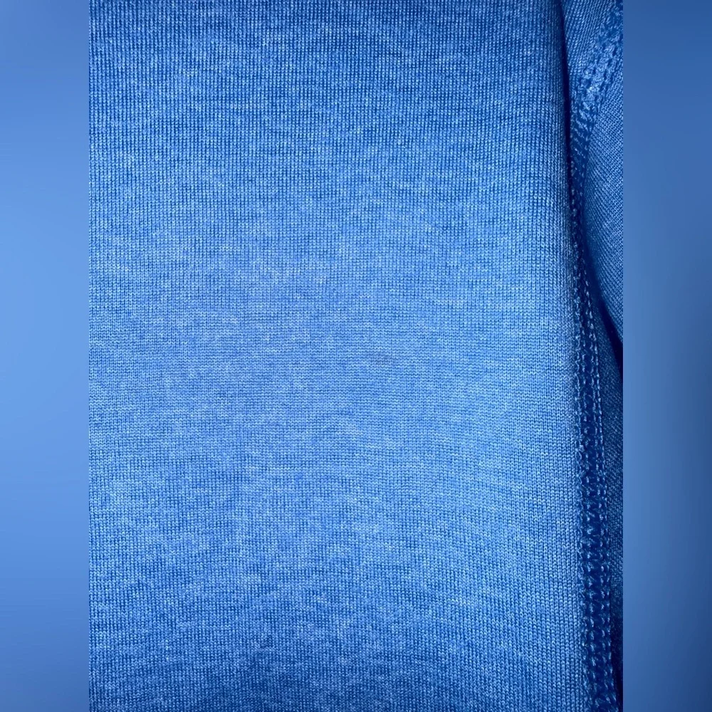 Adidas V-Neck Athletic T-Shirt Blue Performance Tee Size M